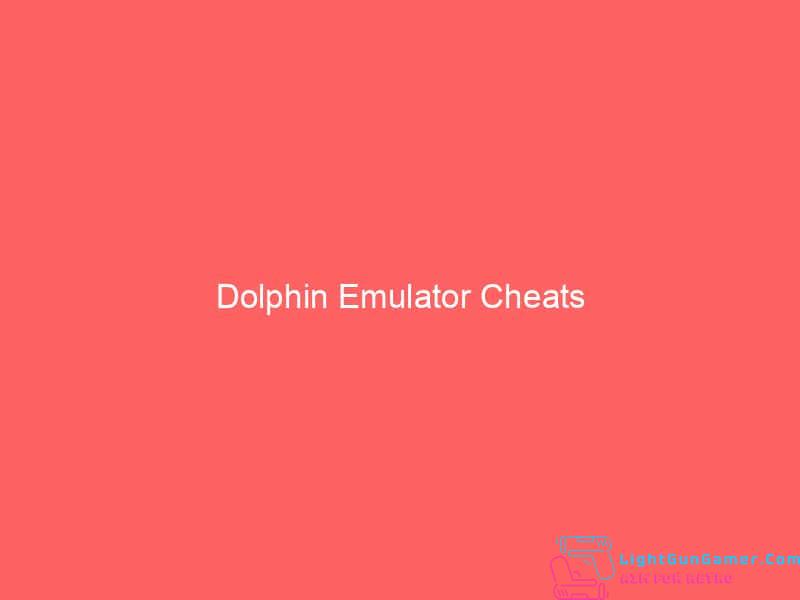 Dolphin Emulator Cheats 1