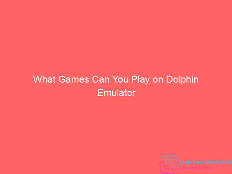What Games Can You Play on Dolphin Emulator 1