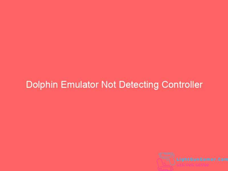 Dolphin Emulator Not Detecting Controller 1